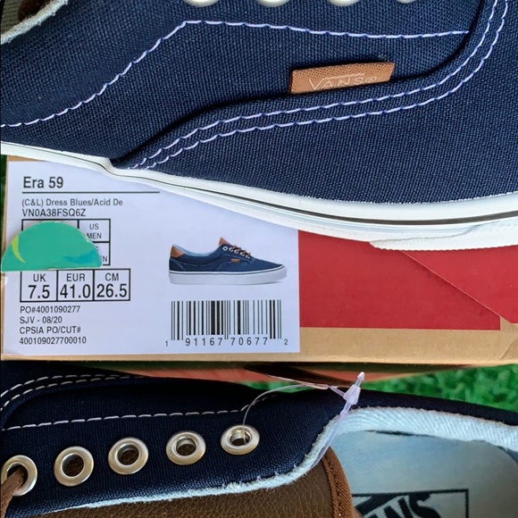 VANS ERA 59 C&L Dress Blues/Acid Denim WMNS - Picture 16 of 16